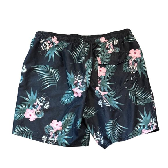 Disney Neff Mens Swim Shorts XL Black Hawaiian Mickey Mouse Print - Picture 5 of 6